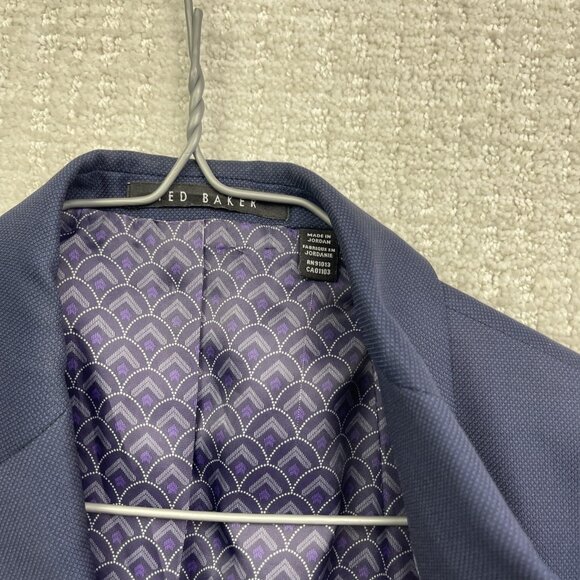 Ted Baker Navy Blue 100% Wool Joey CT Sport Coat Jacket Blazer Men's 40S - Picture 13 of 16